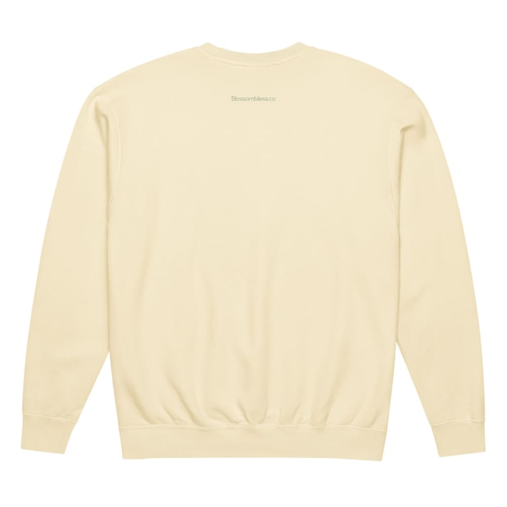 Ivory sweatshirt on a white background