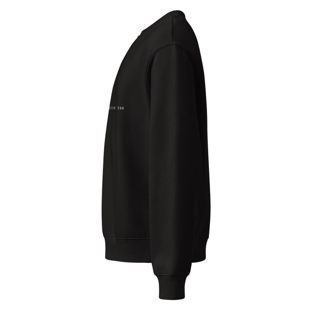 Black sweatshirt on a white background