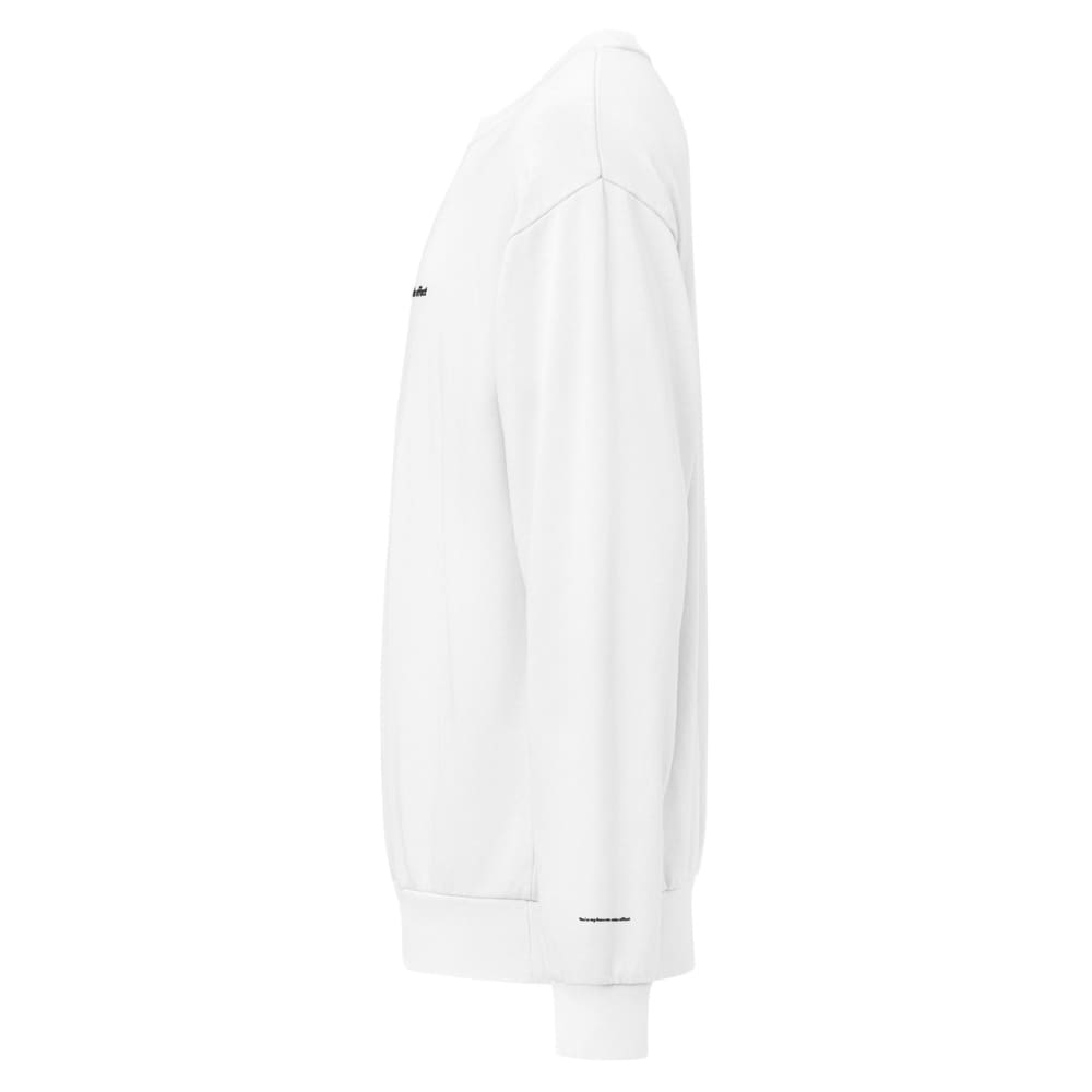 White sweatshirt on a white background