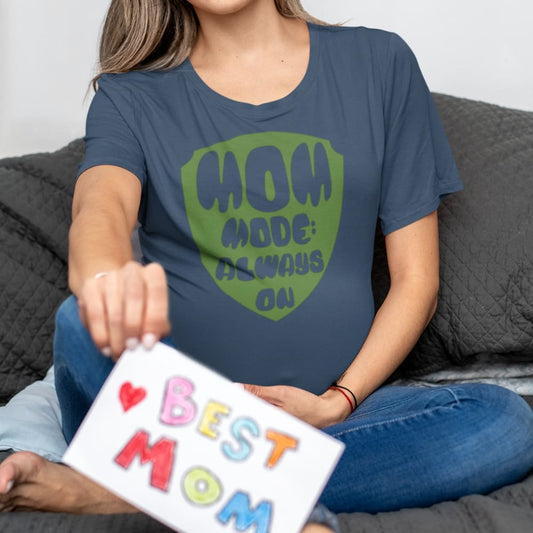 Mom Mode Always On T-Shirt | Garment-Dyed Heavyweight Cotton Tee | Funny Mom Life Gift