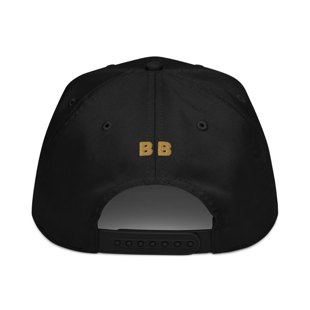Black cap with 'BB' logo on a white background