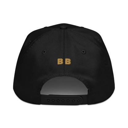 Black cap with 'BB' logo on a white background