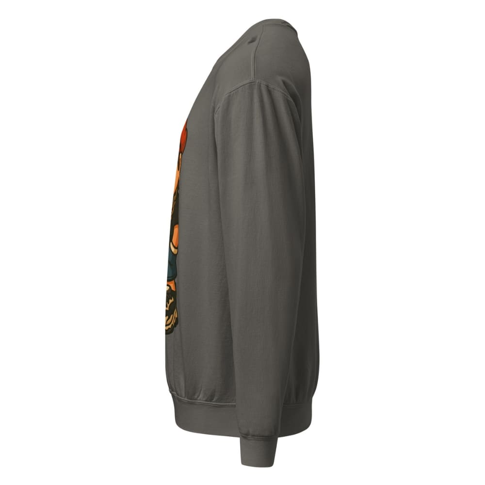 Brown jacket with a logo on the sleeve against a white background