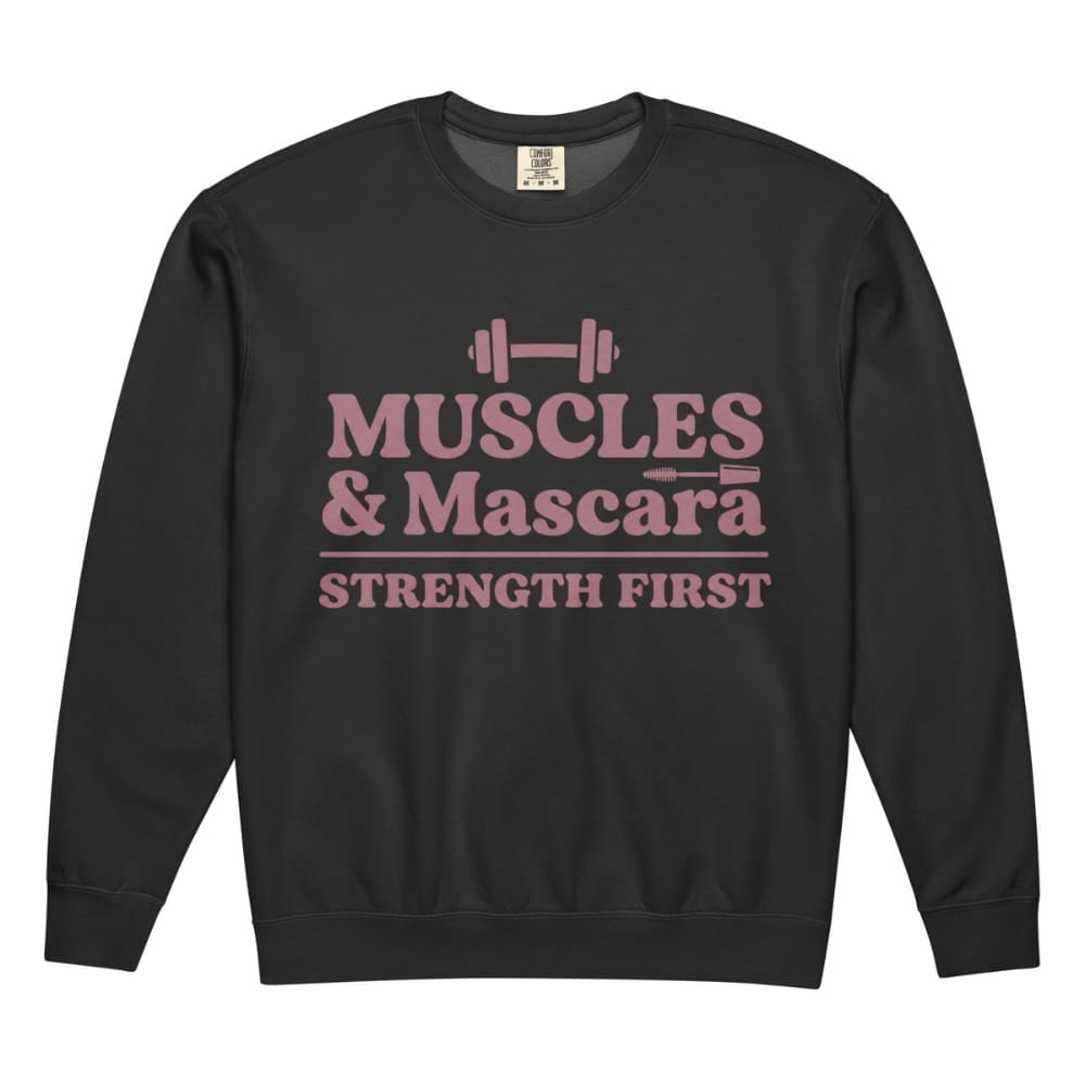 Muscles & Mascara™ Garment-Dyed Fleece Crewneck