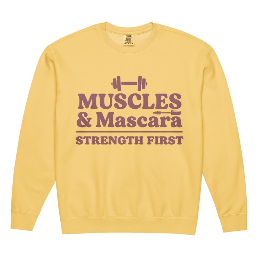 Muscles & Mascara™ Garment-Dyed Fleece Crewneck