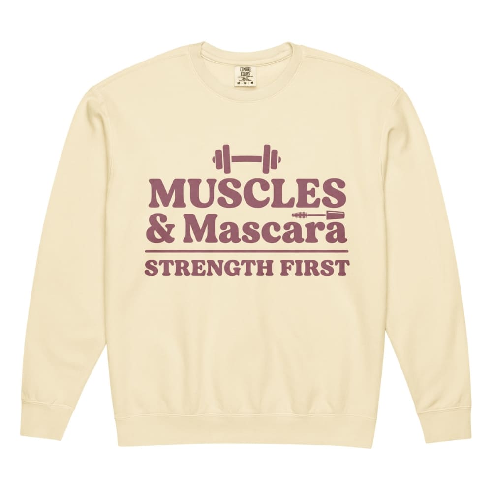 Muscles & Mascara™ Garment-Dyed Fleece Crewneck