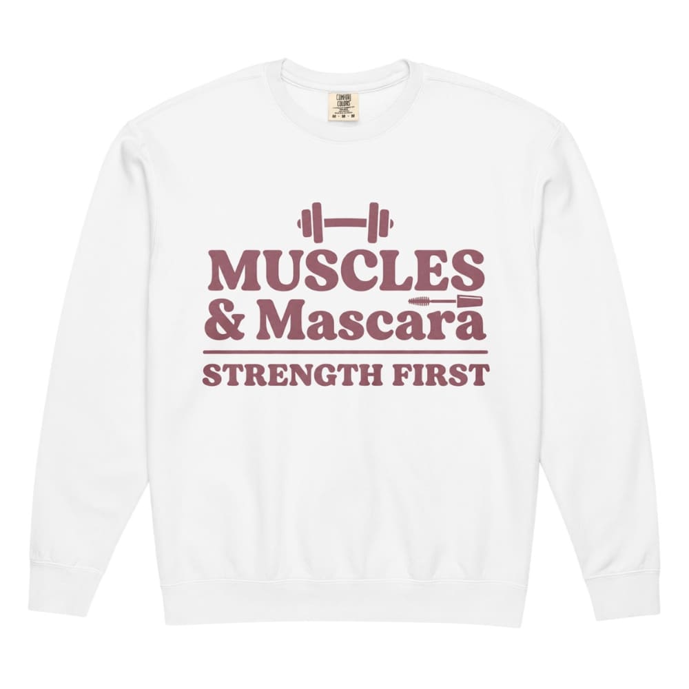 Muscles & Mascara™ Garment-Dyed Fleece Crewneck