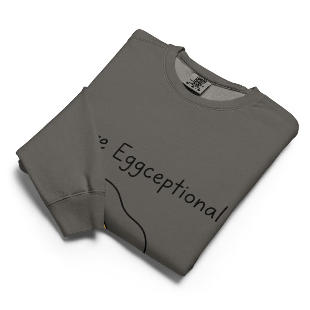 Folded gray sweatshirt with 'FOX & JANE' branding on a white background