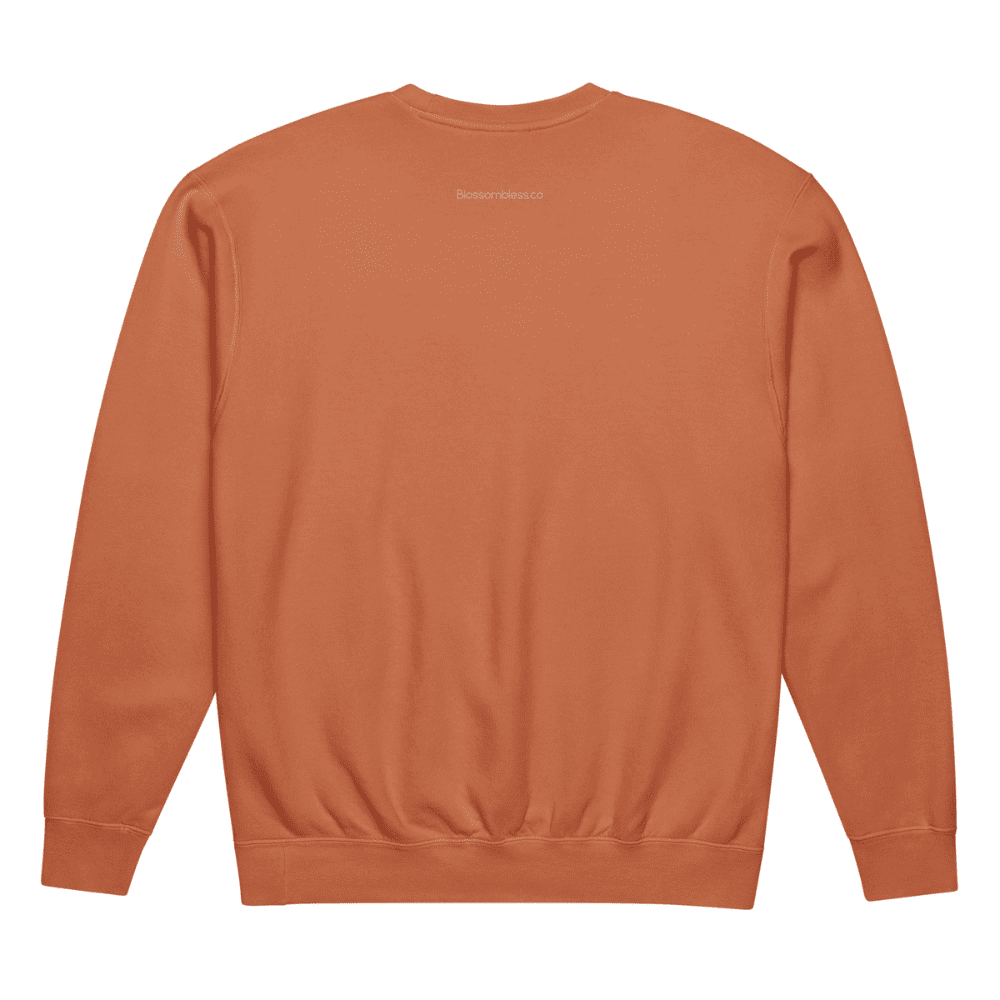Orange sweatshirt on a white background