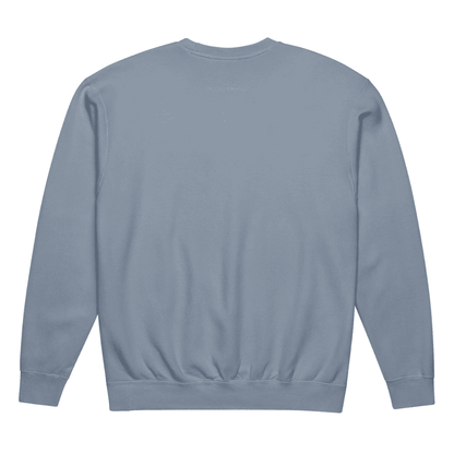 Plain blue sweatshirt on a white background