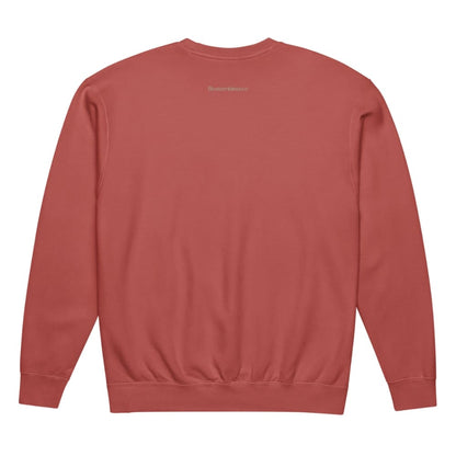 Terracotta-colored sweatshirt on a white background