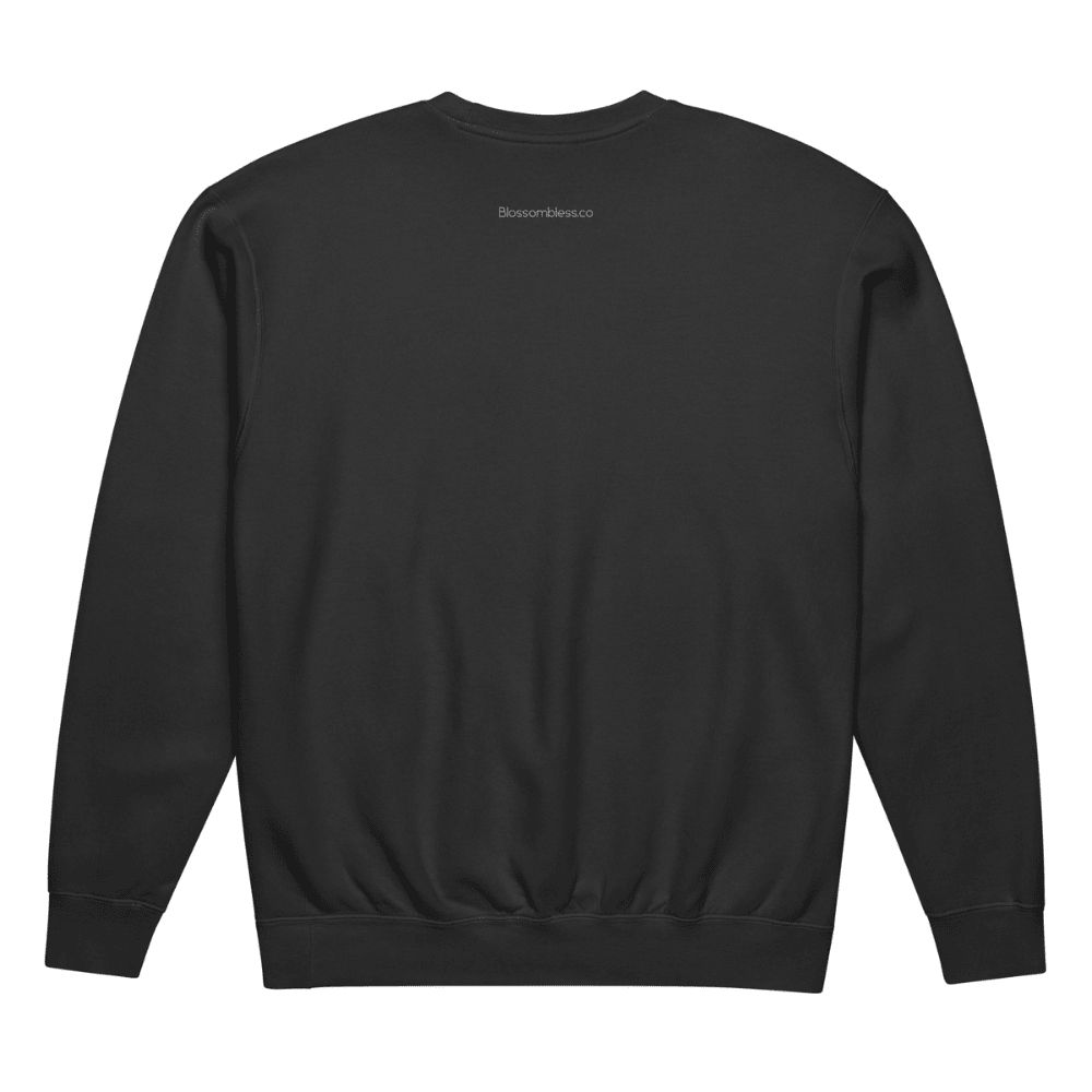 Black sweatshirt on a white background
