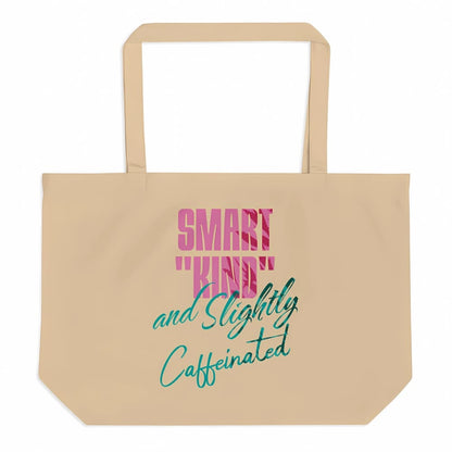 Funny Teacher Tote Bag – Smart, Kind & Caffeinated