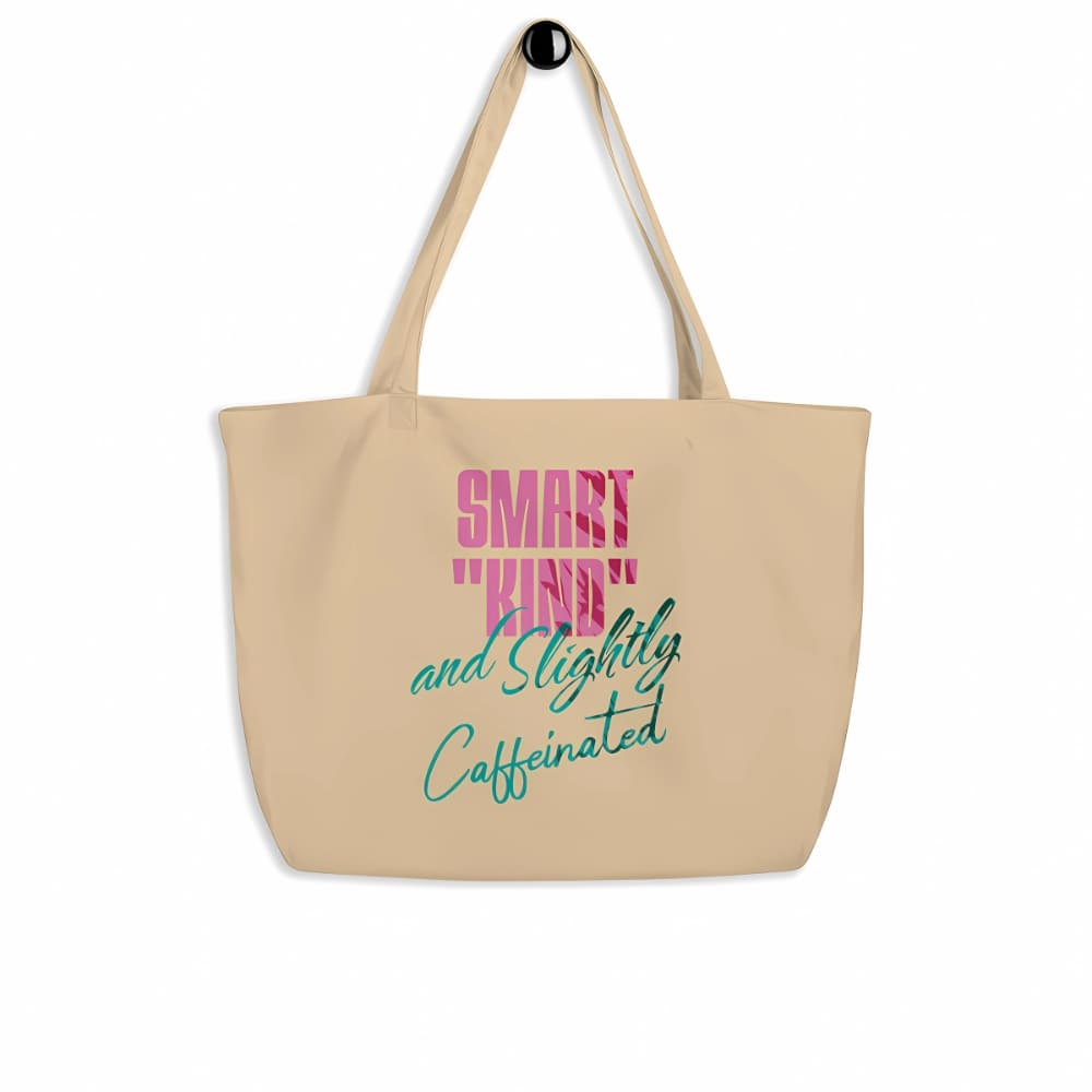 Funny Teacher Tote Bag – Smart, Kind & Caffeinated