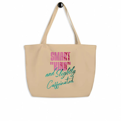 Funny Teacher Tote Bag – Smart, Kind & Caffeinated