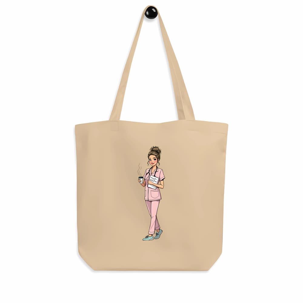 Messy Bun Nurse Eco Tote – Organic Cotton Bag
