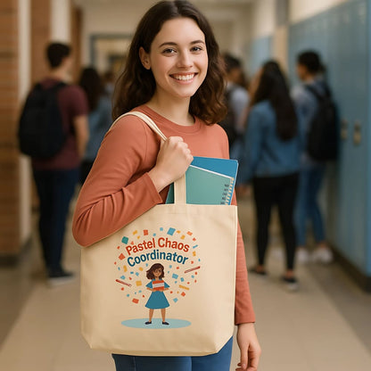 Pastel Chaos Coordinator Organic Cotton Tote Bag