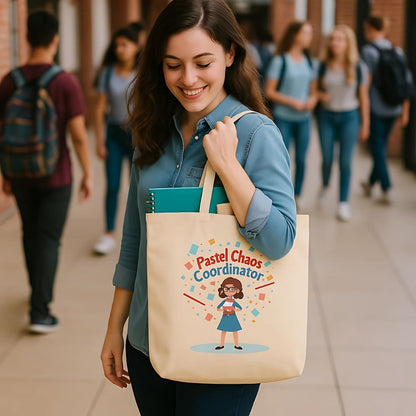 Pastel Chaos Coordinator Organic Cotton Tote Bag