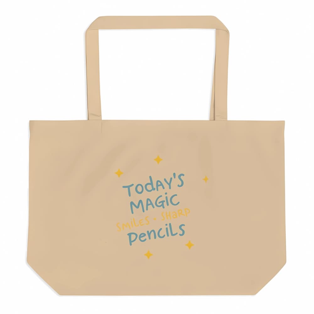 Smiles & Sharp Pencils Organic Teacher Tote Bag