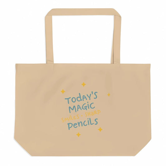 Smiles & Sharp Pencils Organic Teacher Tote Bag