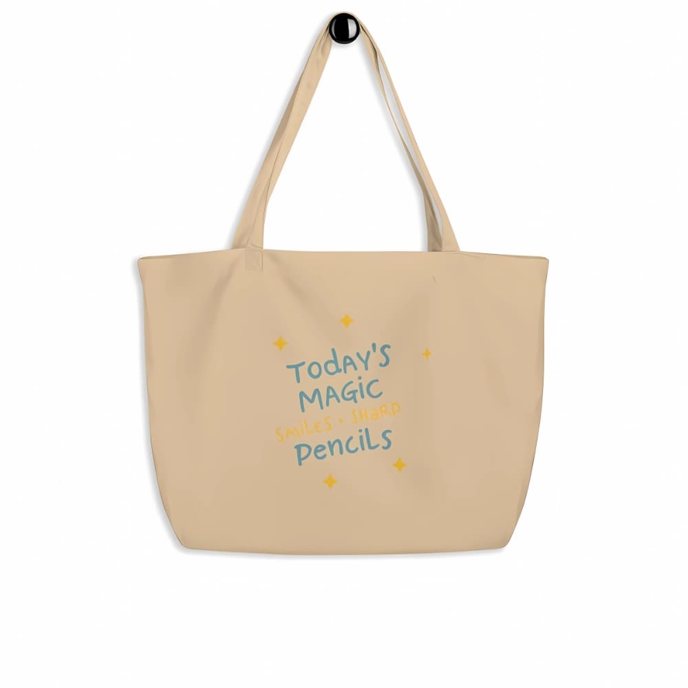 Smiles & Sharp Pencils Organic Teacher Tote Bag