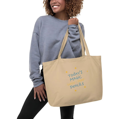 Smiles & Sharp Pencils Organic Teacher Tote Bag