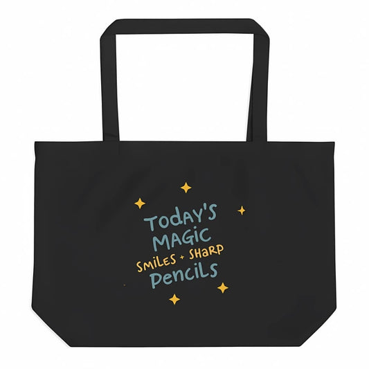 Smiles & Sharp Pencils Organic Teacher Tote Bag