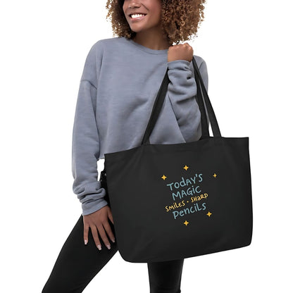 Smiles & Sharp Pencils Organic Teacher Tote Bag