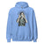 Light blue hoodie with a graphic of a person wearing a mask and text 'Masked Up & Saving Lives' on a white background.