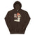Brown hoodie with cartoon graphic and text 'CEO of the Boo Crew' on a white background