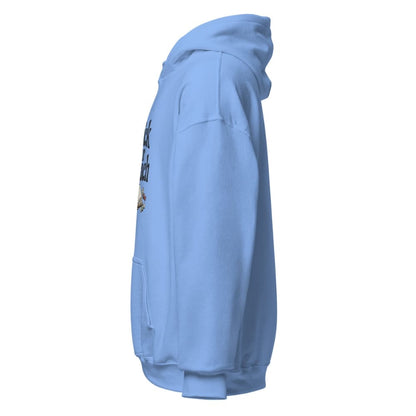 Light blue hoodie on a white background