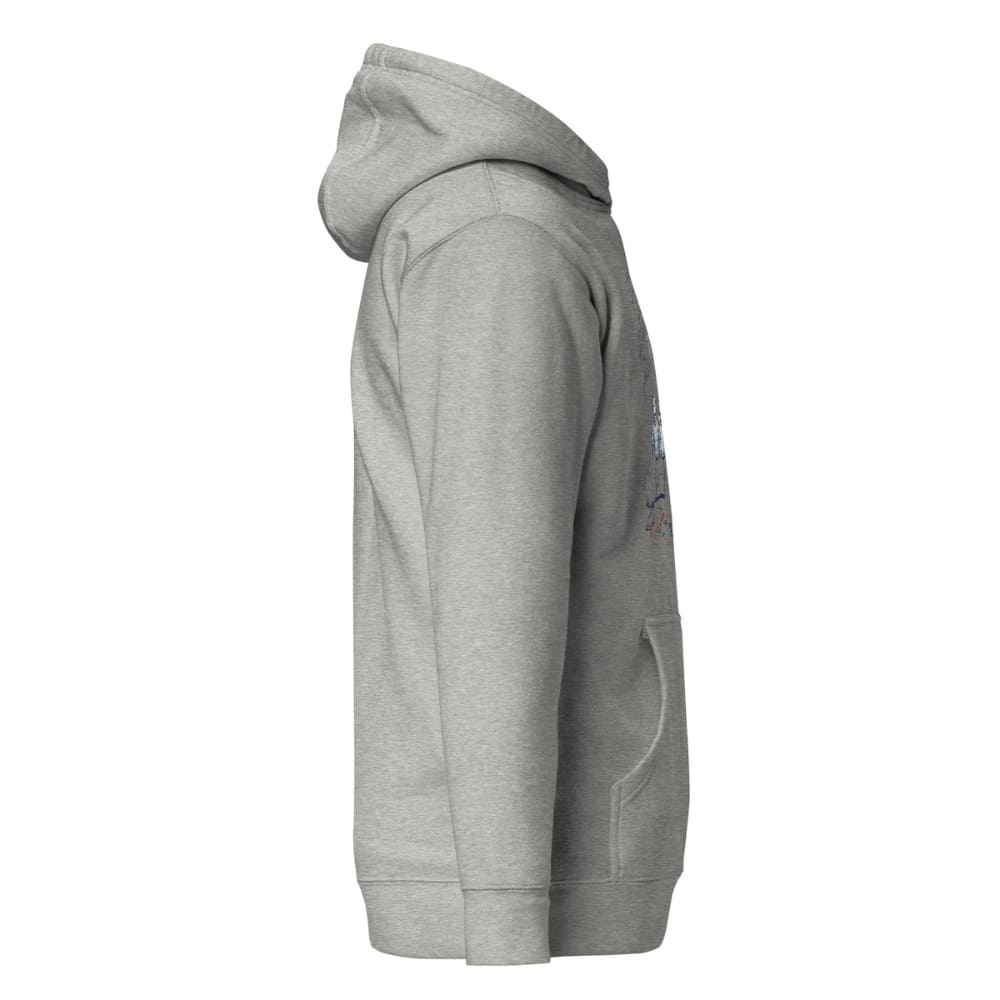 Gray hoodie on a white background