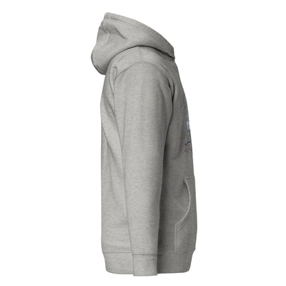 Gray hoodie on a white background