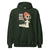 Dark green hoodie with a graphic design of a woman and text 'CEO of the Boo Crew' on a white background