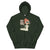 Dark green hoodie with cartoon graphic and text 'CEO of the Boo Crew' on a white background