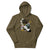 Brown hoodie with graphic design on a white background