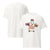 White t-shirt with cartoon milk bottle character lifting weights and text 'Mom Strength Unmatched' on a white background.