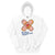 White hoodie with bandage design and 'Healing happens here' text on a white background