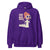 Purple hoodie with a graphic design of a woman and text 'CEO of the Boo Crew' on a white background