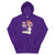 Purple hoodie with a graphic design of a girl and text 'CEO of the Boo Crew' on a white background