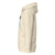 Beige hoodie with a patch on the sleeve against a white background