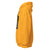 Yellow hoodie with a colorful graphic on the sleeve against a white background
