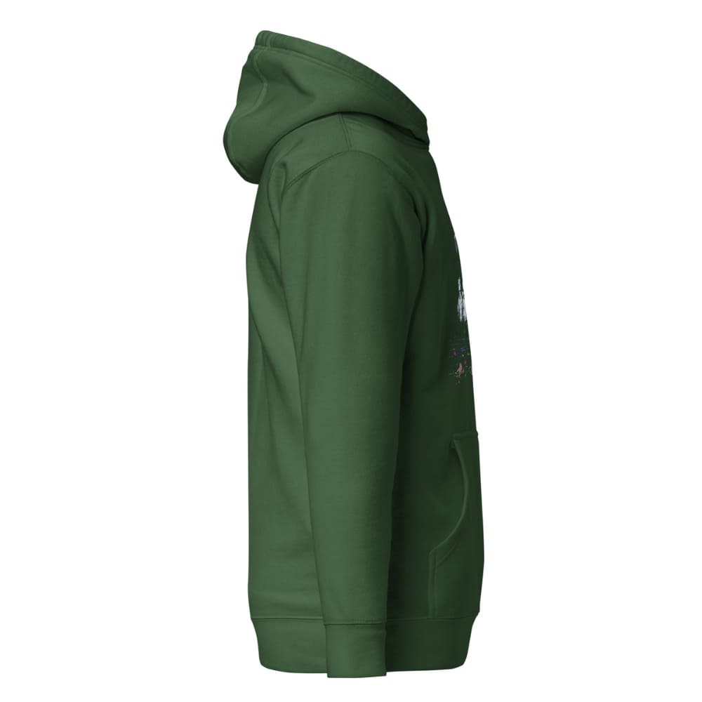 Green hoodie on a white background