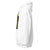 White hoodie with colorful patch on sleeve against a white background