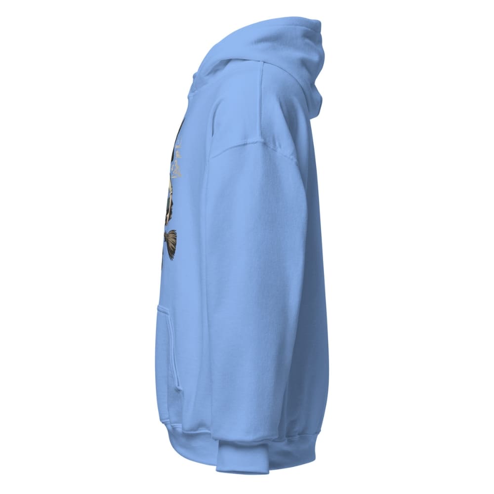 Light blue hoodie on a white background