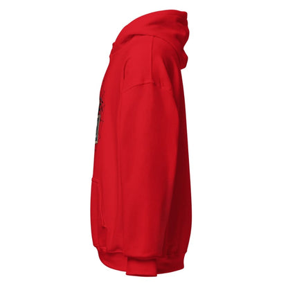 Red hoodie on a white background