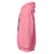 Pink hoodie with a graphic on the sleeve against a white background