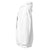 White hoodie with a black logo on a white background