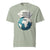 Light green t-shirt with a graphic of a globe and 'Global Heroes' text on a white background