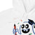 White hoodie with a cartoon ghost holding a crayon design on a white background